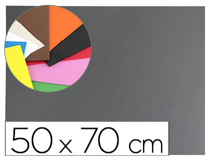 Goma EVA Liderpapel 50x70cm. 60g/m² espesor 1,5mm gris